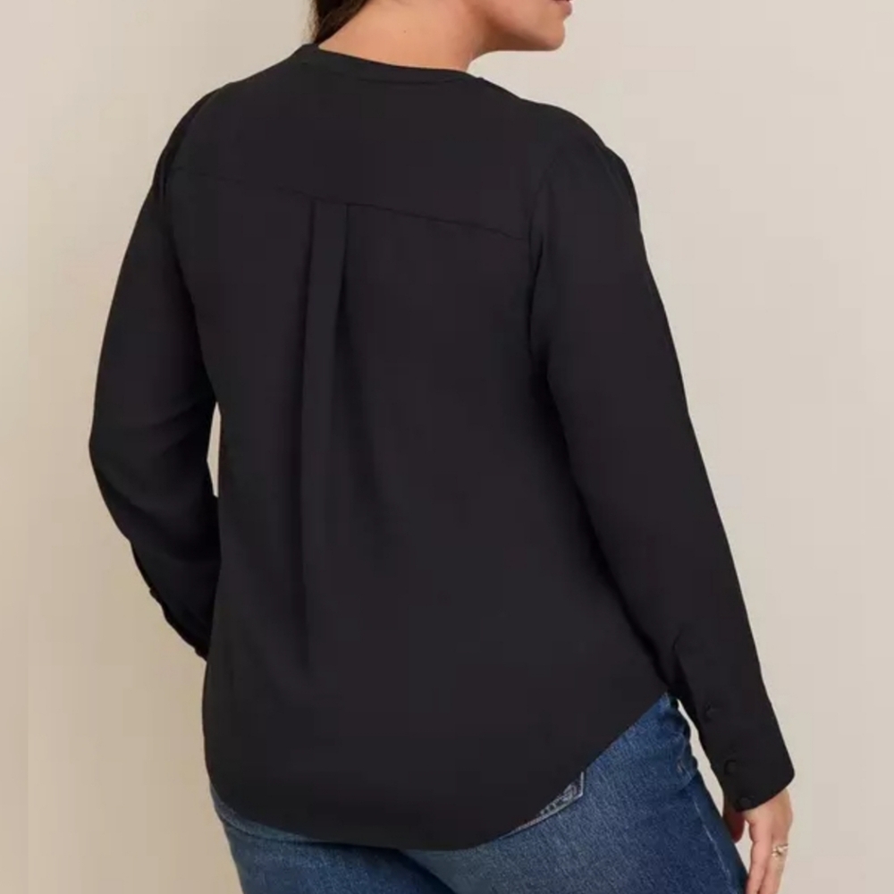 Torrid Harper Georgette Pullover Long Sleeve Blouse - Picture 2 of 8